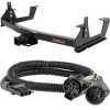For 15-19 Chevrolet Silverado GMC Sierra 2500 HD 3500 HD 8 Foot Bed Trailer Hitch + Wiring 4 Pin Curt 14010 55384 2 inch Tow Receiver
