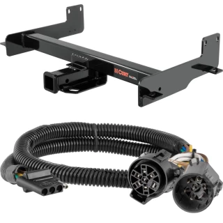 For 2015-2024 Ford Transit 250 Trailer Hitch + Wiring 4 Pin Fits Models w/ Existing USCAR 7-way Curt 14012 55384 2 inch Tow Receiver