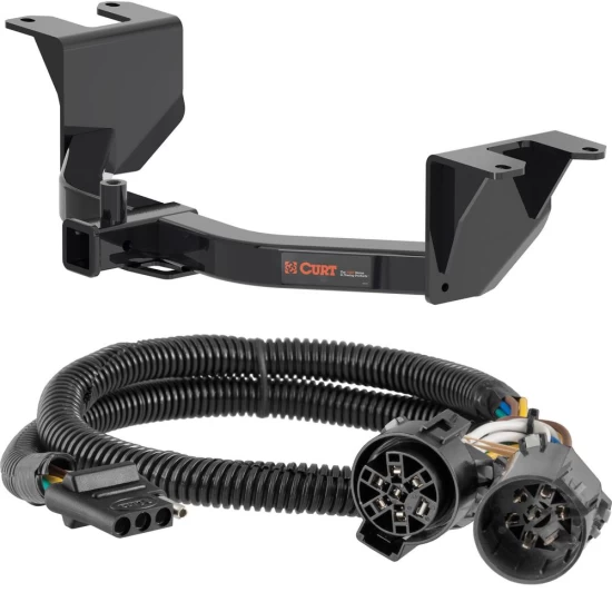 For 2022 Chevy Silverado 1500 LTD Trailer Hitch + Wiring 4 Pin Except factory receiver Curt 14019 55384 2 inch Tow Receiver
