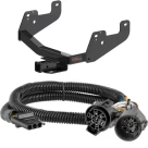 For 2022-2024 Ford F150 Trailer Hitch + Wiring 4 Pin Fits Models w/ Factory Receiver w/ USCAR 7-way Factory Connector Curt 14021 55384 2 inch Tow Receiver