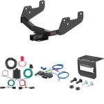 For 2022-2024 Ford F150 Trailer Hitch + Wiring 5 Pin Fits w/ Factory Receiver w/ LED Taillights Curt 14021 2 inch Tow Receiver