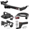 For 2009-2014 Ford E250 Tow Package Camp n' Field Trailer Hitch + Brake Controller Curt Assure 51160 Proportional Up To 4 Axles + 7 Way Trailer Wiring Plug & 2-5/16" ball 4 inch drop Fits Models w/ USCAR 7-way Except Cutaway Chassis or Shuttle Bu
