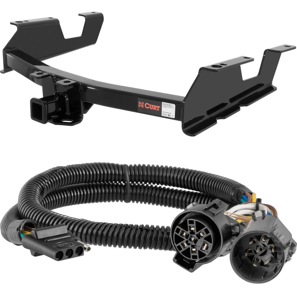 For 2011-2014 Chevy Silverado 2500 HD Trailer Hitch + Wiring 4 Pin Fits 8' bed except factory receiver Tommy Gate or cab & chassis Curt 14061 55384 2 inch Tow Receiver