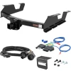 For 11-14 Chevrolet Silverado GMC Sierra 2500 HD 3500 HD 8 Foot Bed Trailer Hitch + Wiring 5 Pin Curt 14061 2 inch Tow Receiver