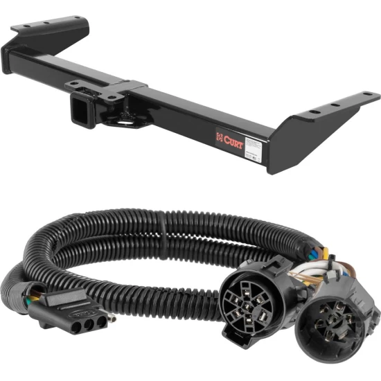 For 2001-2002 GMC Yukon Trailer Hitch + Wiring 4 Pin Fits All Models Curt 14080 55384 2 inch Tow Receiver