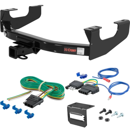 For 2008-2016 Ford F350 Super Duty Trailer Hitch + Wiring 5 Pin Except Cab & Chassis Curt 14355 2 inch Tow Receiver