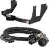 For 04-05 Ford F-150 New Body w/ Existing USCAR 7-way Trailer Hitch + Wiring 4 Pin Curt 14357 55384 2 inch Tow Receiver