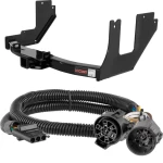 For 2005 Ford F150 Trailer Hitch + Wiring 4 Pin Fits Models w/ Existing USCAR 7-way Curt 14357 55384 2 inch Tow Receiver