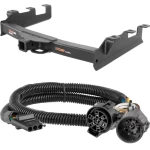 For 2007-2010 GMC Sierra 2500 HD Trailer Hitch + Wiring 4 Pin Fits 6' bed factory replacement hitch Curt 15302 55384 2 inch Tow Receiver