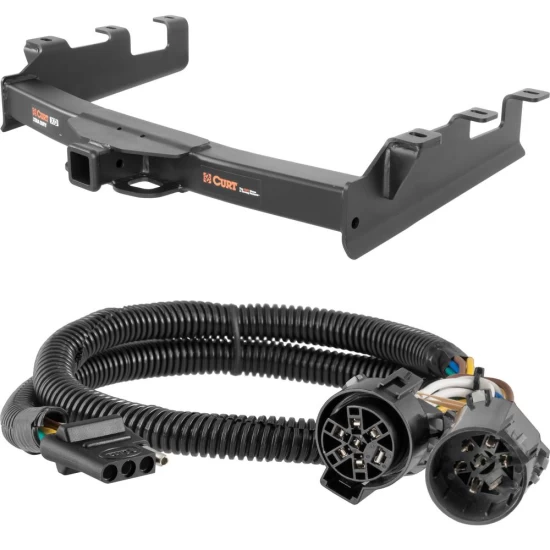 For 2007-2010 GMC Sierra 2500 HD Trailer Hitch + Wiring 4 Pin Fits 6' bed factory replacement hitch Curt 15302 55384 2 inch Tow Receiver