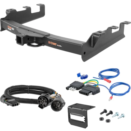 For 2007-2010 GMC Sierra 2500 HD Trailer Hitch + Wiring 5 Pin Fits 6' bed factory replacement hitch Curt 15302 2 inch Tow Receiver