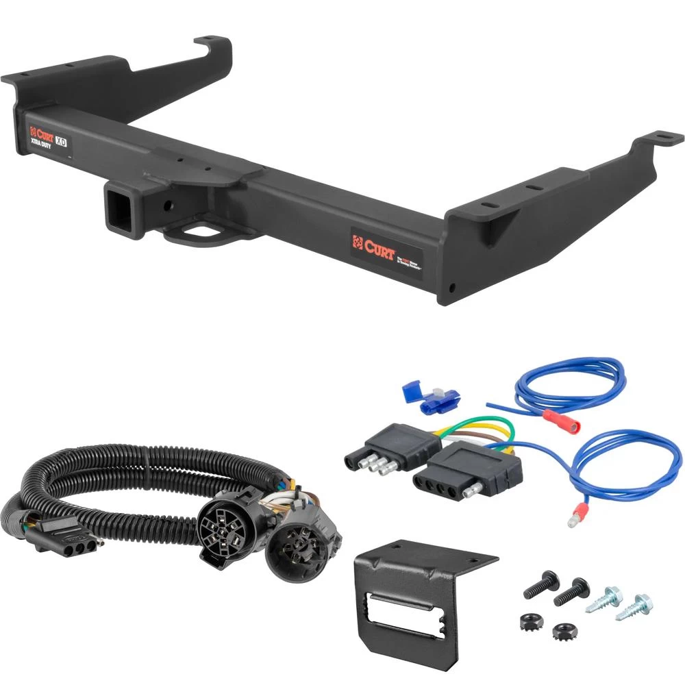 For 2003-2024 Chevy Express 2500 Trailer Hitch + Wiring 5 Pin Fits Models w/ Existing USCAR 7-way Curt 15320 2 inch Tow Receiver