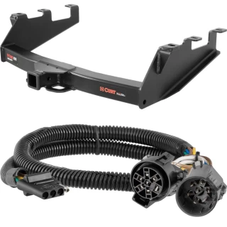 For 2001-2002 GMC Sierra 1500 HD Trailer Hitch + Wiring 4 Pin Fits All Models Curt 15323 55384 2 inch Tow Receiver