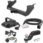 For 2003 Dodge Ram 1500 Tow Package Camp n' Field Trailer Hitch + Brake Controller Curt Assure 51160 Proportional Up To 4 Axles + 7 Way Trailer Wiring Plug & 2-5/16" ball 4 inch drop Fits w/ Tow Prep Package Built in or after November 2002 Curt 1