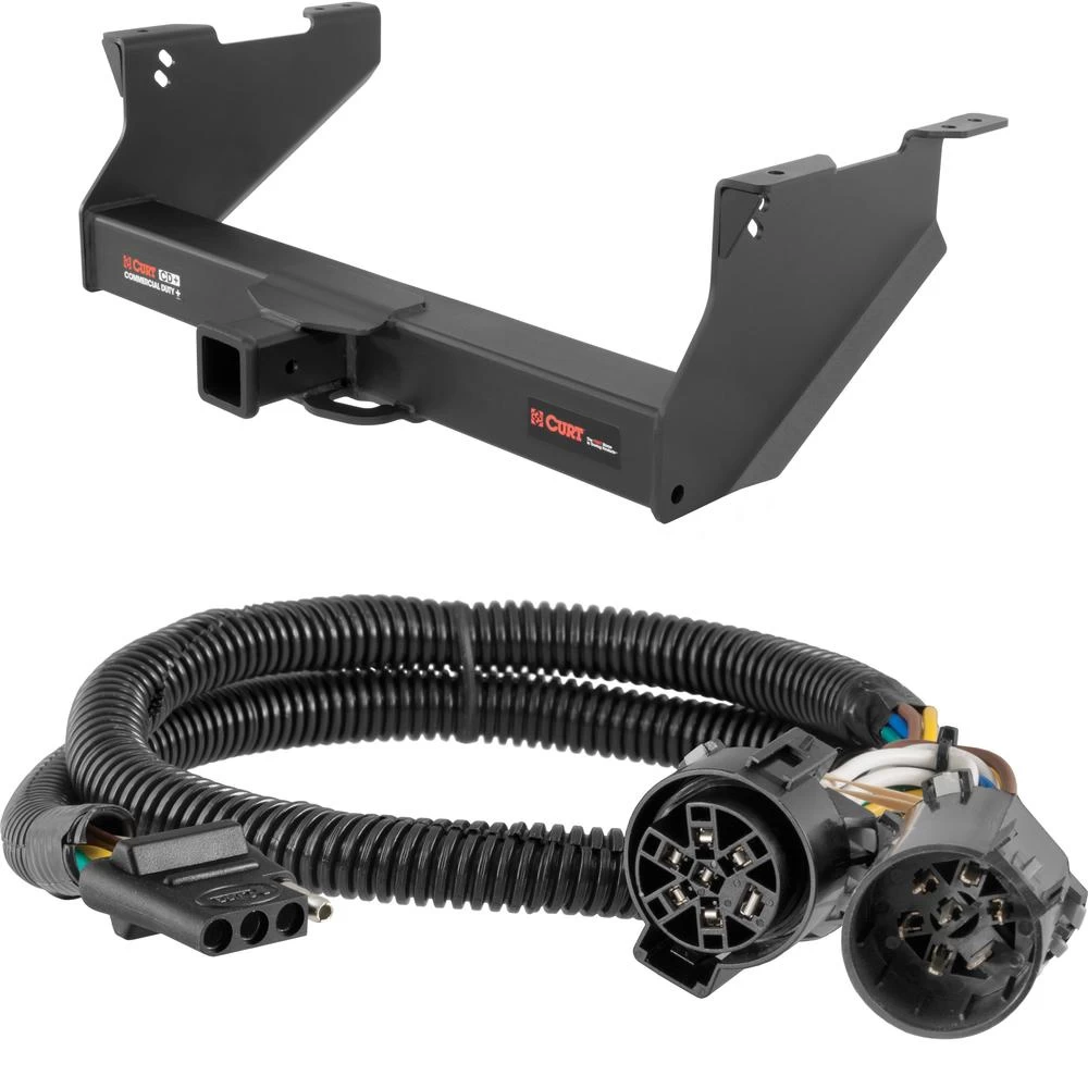 For 2013-2014 Ram 2500 Trailer Hitch + Wiring 4 Pin Fits Models w/ Existing USCAR 7-way Curt 15809 55384 2.5 in Tow Receiver