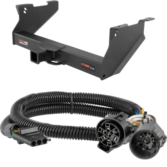 For 2013-2014 Ram 2500 Trailer Hitch + Wiring 4 Pin Fits Models w/ Existing USCAR 7-way Curt 15809 55384 2.5 in Tow Receiver