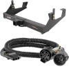 For 11-19 Chevrolet Silverado GMC Sierra 2500 HD 3500 HD Trailer Hitch + Wiring 4 Pin Curt 15860 55384 2.5 in Tow Receiver