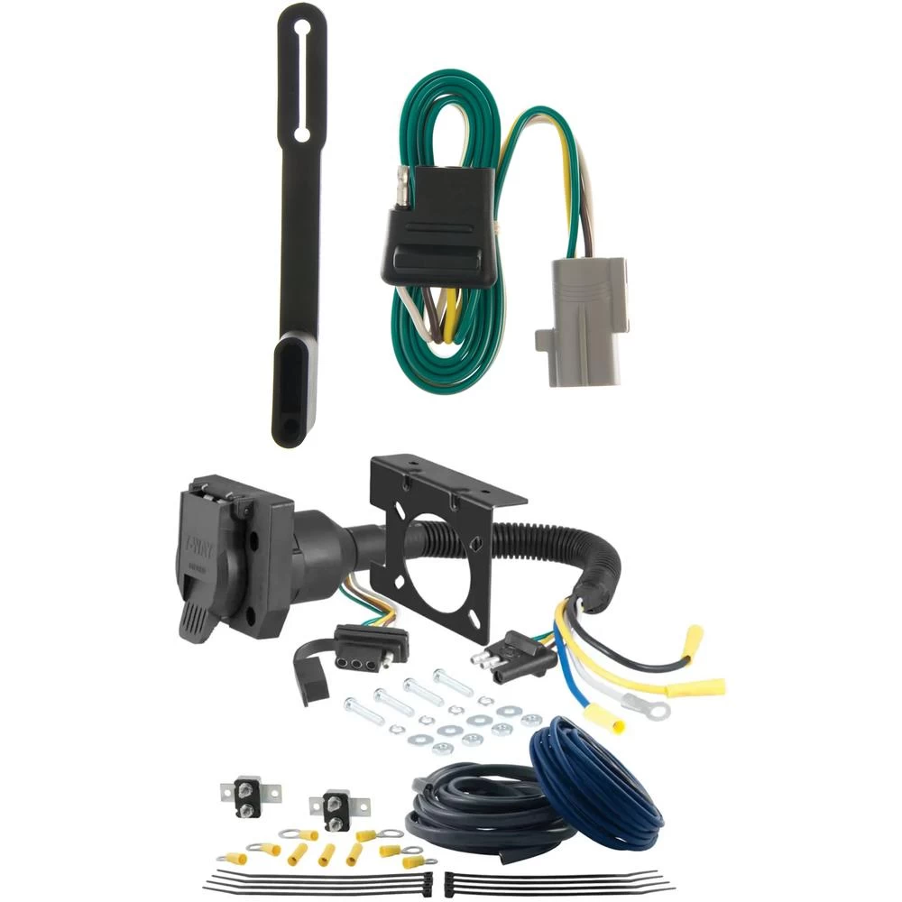 For 2001-2002 Toyota Sequoia Trailer Wiring 7 Way Trailer Wiring Plug w/ Bracket Fits All Models Curt