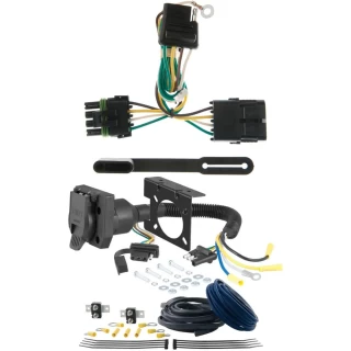 For 1992-1999 GMC Yukon Trailer Wiring 7 Way Trailer Wiring Plug w/ Bracket Fits All Models Curt