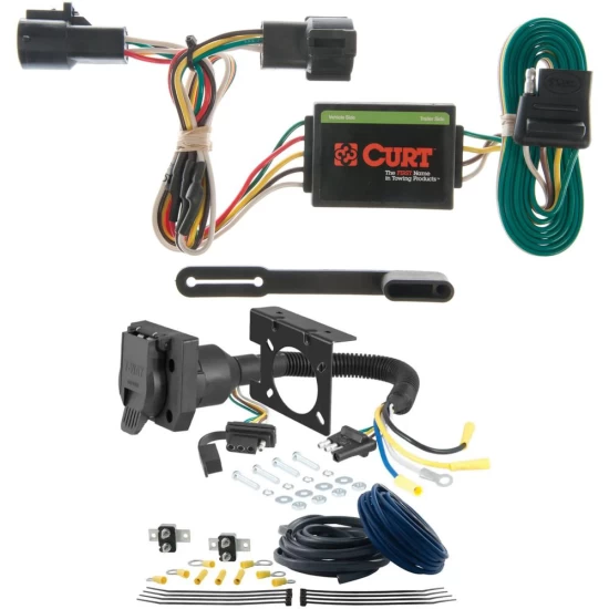 For 1993-1999 Ford Ranger Trailer Wiring 7 Way Trailer Wiring Plug w/ Bracket Fits All Models Curt