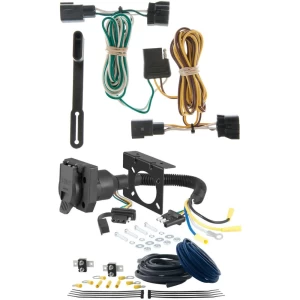 For 95-02 Dodge Ram 2500 3500 95-01 1500 97-03 Dakota Trailer Wiring 7 Way Trailer Wiring Plug w/ Bracket Curt