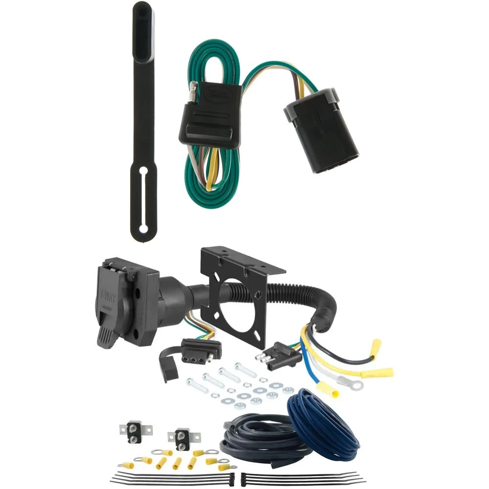 For 1999-2000 Dodge Ram 1500 Van Trailer Wiring 7 Way Trailer Wiring Plug w/ Bracket Fits All Models Curt