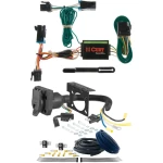 For 00-02 Chevy Express GMC Savana 1500 2500 3500 Trailer Wiring 7 Way Trailer Wiring Plug w/ Bracket Curt