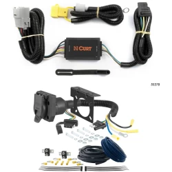 For 01-02 Toyota Tundra Trailer Wiring 7 Way Trailer Wiring Plug w/ Bracket Curt