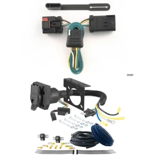 For 2001-2003 Dodge Ram 2500 Van Trailer Wiring 7 Way Trailer Wiring Plug w/ Bracket Fits All Models Curt