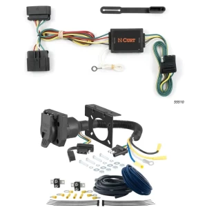 For 04-12 Chevy Colorado GMC Canyon 06-08 Isuzu I-Series Pickup Trailer Wiring 7 Way Trailer Wiring Plug w/ Bracket Curt