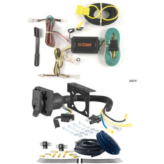 For 2009-2012 INFINITI FX35 Trailer Wiring 7 Way Trailer Wiring Plug w/ Bracket Fits All Models Curt