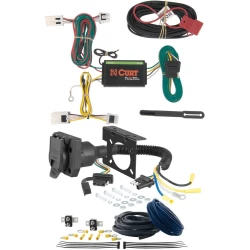 For 12-21 Nissan NV1500 2500 3500 Trailer Wiring 7 Way Trailer Wiring Plug w/ Bracket Curt