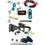 For 2014-2018 Jeep Cherokee Trailer Wiring 7 Way Trailer Wiring Plug w/ Bracket Fits All Models Curt