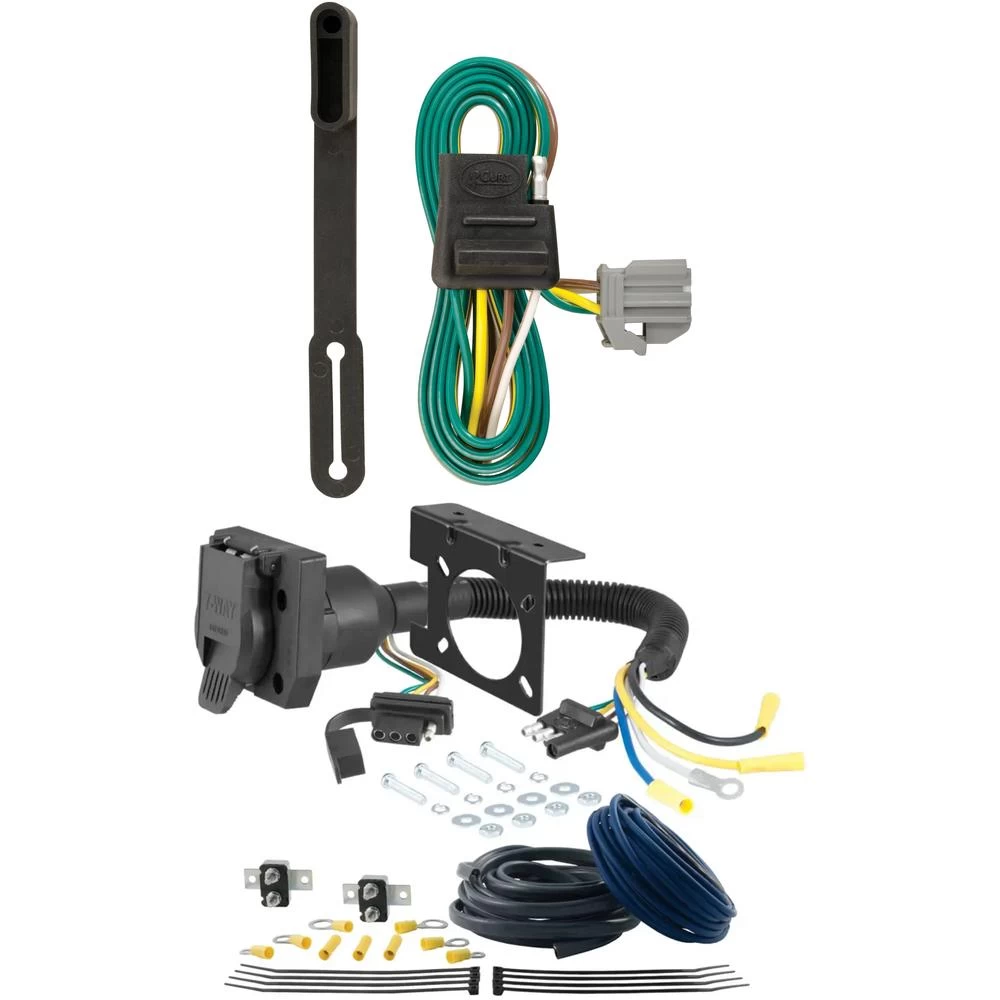 For 2010-2017 Chevy Equinox Trailer Wiring 7 Way Trailer Wiring Plug w/ Bracket Fits Models w/ Factory Tow Package Curt