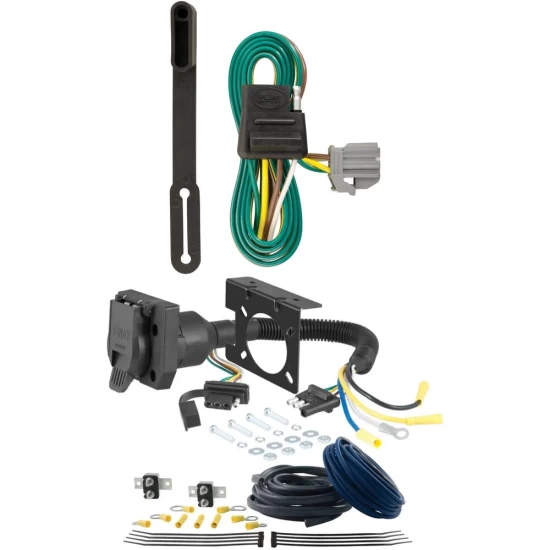 For 2010-2017 Chevy Equinox Trailer Wiring 7 Way Trailer Wiring Plug w/ Bracket Fits Models w/ Factory Tow Package Curt