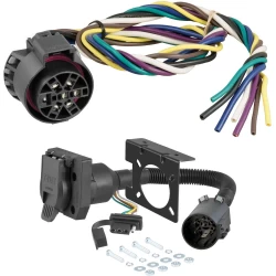 For 2015-2017 Ram 3500 Trailer Wiring 7 Way Trailer Wiring Plug w/ Bracket Fits All Models Curt 56229-55774