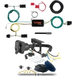 For 2015-2023 Jeep Renegade Trailer Wiring 7 Way Trailer Wiring Plug w/ Bracket Fits All Models Curt