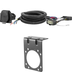 For 11-19 Ford Explorer Trailer Wiring 7 Way Trailer Wiring Plug w/ Bracket Curt