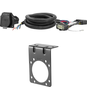 For 11-19 Ford Explorer Trailer Wiring 7 Way Trailer Wiring Plug w/ Bracket Curt