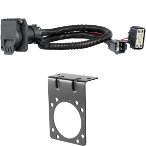 For 19-26 Chevy Blazer 17-23 GMC Acadia 17-26 Cadillac XT5 20-26 XT6 21-22 Buick Envision 21-27 w/ OEM Trailer Connector Trailer Wiring 7 Way Trailer Wiring Plug w/ Bracket Curt