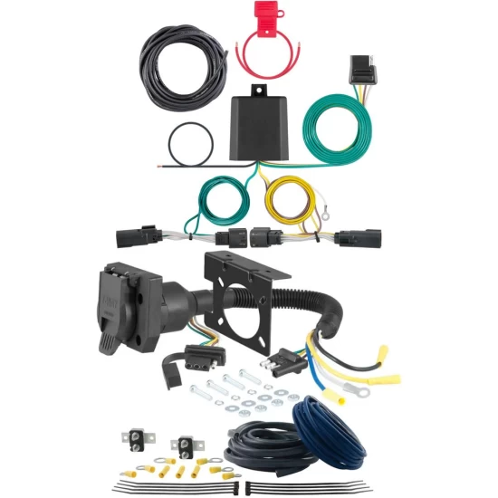For 2012-2020 Ford Flex Trailer Wiring 7 Way Trailer Wiring Plug w/ Bracket Fits All Models Curt