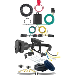 For 11-16 Jeep Compass 2017 Old Body Trailer Wiring 7 Way Trailer Wiring Plug w/ Bracket Curt