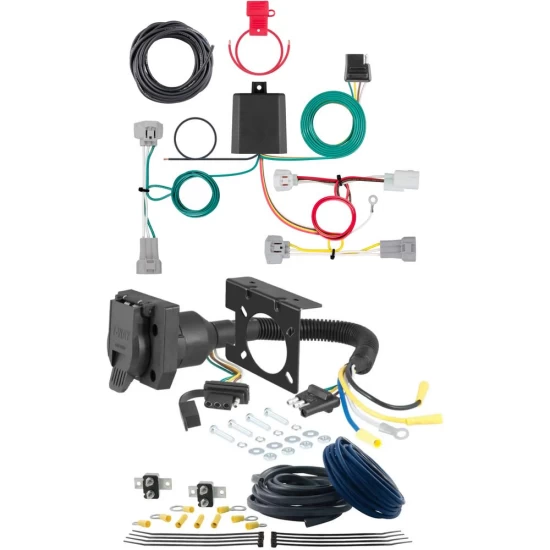 For 2016-2023 Toyota Tacoma Trailer Wiring 7 Way Trailer Wiring Plug w/ Bracket Fits All Models Curt