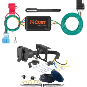 For 18-26 Honda Odyssey Trailer Wiring 7 Way Trailer Wiring Plug w/ Bracket Curt