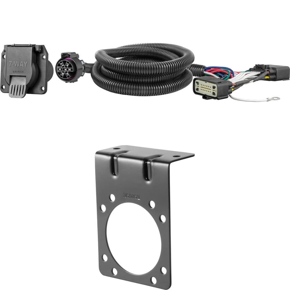 For 2015-2020 Ford F150 Trailer Wiring 7 Way Trailer Wiring Plug w/ Bracket Fits All Models Curt For 2015-2020 Ford F150 Trailer Wiring 7 Way Trailer Wiring Plug w/ Bracket Fits All Models Curt