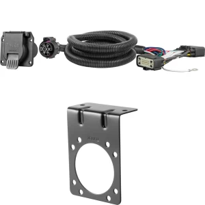 For 09-20 Ford F-150 09-14 w/ Existing 4-Flat 17-20 Raptor Trailer Wiring 7 Way Trailer Wiring Plug w/ Bracket Curt
