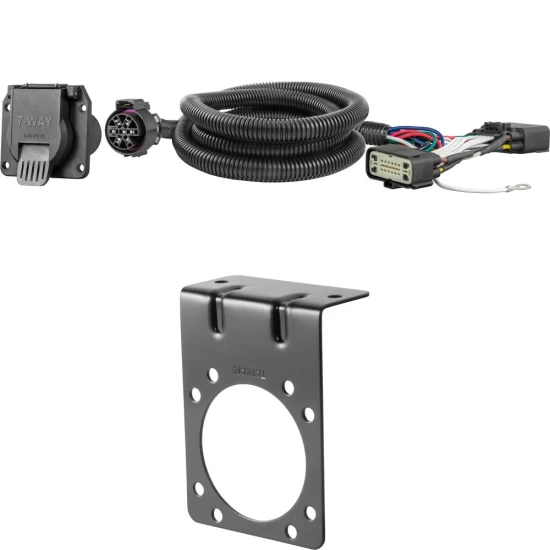 For 2015-2020 Ford F150 Trailer Wiring 7 Way Trailer Wiring Plug w/ Bracket Fits All Models Curt For 2015-2020 Ford F150 Trailer Wiring 7 Way Trailer Wiring Plug w/ Bracket Fits All Models Curt