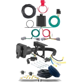 For 2020-2024 Toyota Highlander Trailer Wiring 7 Way Trailer Wiring Plug w/ Bracket Fits Models w/o Factory Tow Package Curt