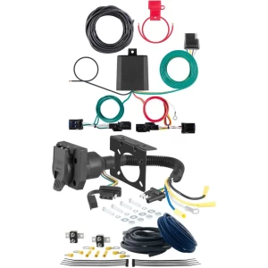 For 21-27 KIA Sorento w/o OEM Tow Package 25-27 Carnival w/ LED Taillights Trailer Wiring 7 Way Trailer Wiring Plug w/ Bracket Curt