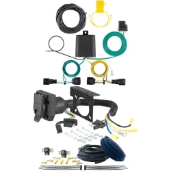 For 23-25 KIA Telluride w/o LED Taillights Trailer Wiring 7 Way Trailer Wiring Plug w/ Bracket Curt